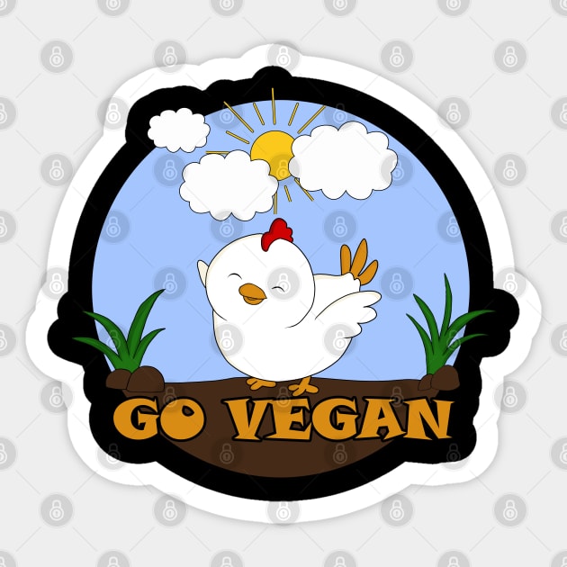 Go Vegan Cute Chick 3 Sticker by valentinahramov